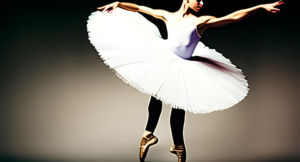 Bailarina realizando una rutina de danza expresiva.